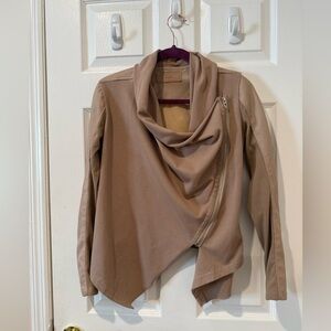 Blank NYC Cream Leather Jacket